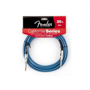 Fender 20` CALIFORNIA Instrument Cable LAKE PLACID BLUE купить