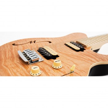 Music Man Axis Super Sport Hh Semi-hollow Std - Natural Gloss Flame - Maple - No Pickguard купить