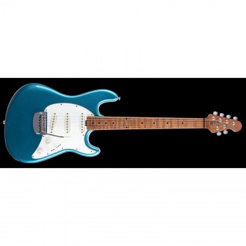 Music Man Cutlass Sss Trem - Vintage Turquoise - Figured Roasted Maple/maple - Parchment купить