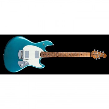 Music Man Stingray Guitar Hh Trem - Vintage Turquoise - Figured Roasted Maple/maple - Parchment купить