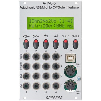 Doepfer A-190-5 Poly. MIDI/USB-to-CV/Gate (tbc, end of 2018) купить