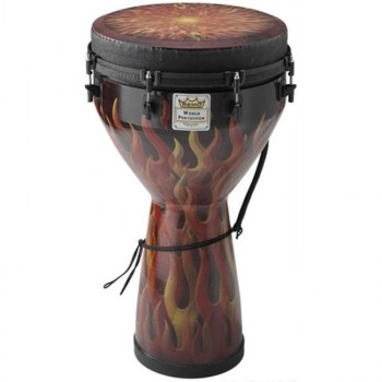 Remo DJ-0014-30- Djembe, MONDO™, Designer Series, Key-Tuned, 14` X 25`, SKYNDEEP®, Contour Tuning Brackets, Flame Finish купить