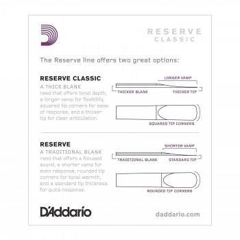 D`addario Woodwinds Dct1030 Reserve Classic Bb Cl-10pk - 3.0 купить