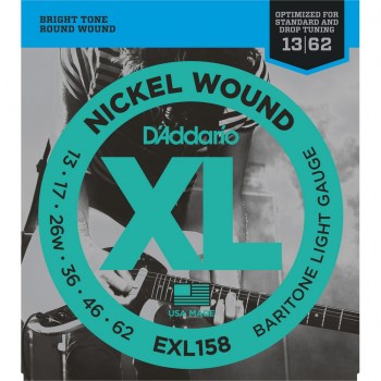 D`Addario EXL158 NICKEL WOUND BARITONE LIGHT 13-62 купить