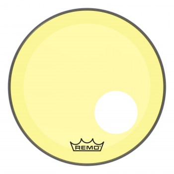 Remo P3-1318-ct-yeoh Powerstroke® P3 Colortone™ Yellow Bass Drumhead, 18`, 5` Offset Hole купить