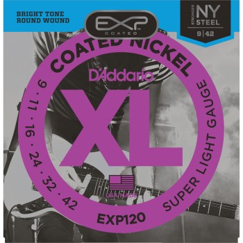 D`Addario EXP120 COATED NICKEL WOUND Super LIGHT 9-42 купить