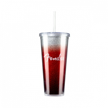 Fender Glitterburst Tumbler with Straw, Red, 22 oz. купить