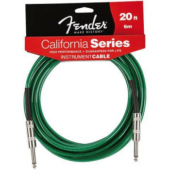 Fender 20` CALIFORNIA Instrument Cable SURF GREEN купить