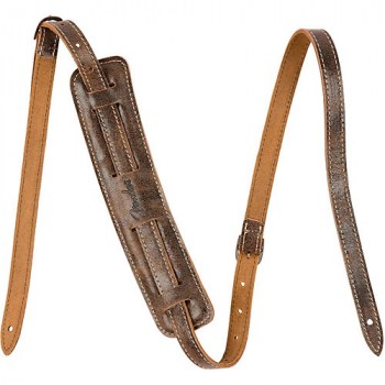 Fender Vintage-Style Distressed Leather Strap, Brown купить