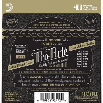 D`addario Ej46lp Set Pro-arte Polished Hard купить