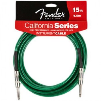 Fender 15` CALIFORNIA Instrument Cable SURF GREEN купить