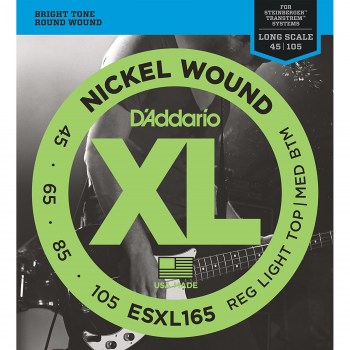 D`Addario ESXL165 Nickel Wound Bass, Custom Light, 45-105, Long Scale купить