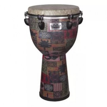 Remo DJ-6112-57- Djembe, Designer Series, Apex, 12` X 22`, Key-Tuned, SKYNDEEP® FIBERSKYN®, Beige Drumhead, Red Kinte купить