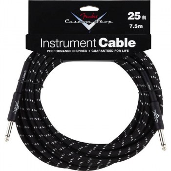 Fender Custom Shop 25` Instrument Cable Black TWEED купить