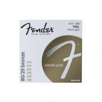 Fender STRINGS NEW ACOUSTIC 70XL 80/20 BRNZ BALL END 10-48 купить