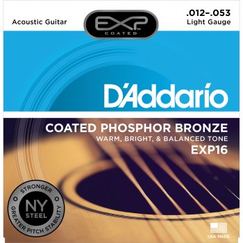 D`Addario EXP16 COATED PHOSPHOR BRONZE LIGHT 12-53 купить