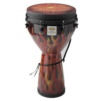 Remo DJ-0014-35- Djembe, MONDO™, Designer Series, Key-Tuned, 14` X 25`, SKYNDEEP®, Contour Tuning Brackets, Shadow Flame Finish купить