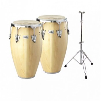 Remo CR-P117-00 11.75` + 12.5` Conga Set with 1 Double Stand, Natural Wood купить