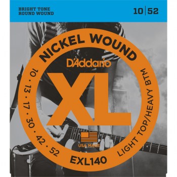 D`Addario EXL140 NICKEL WOUND LIGHT TOP/HEAVY BOTTOM 10-52 купить