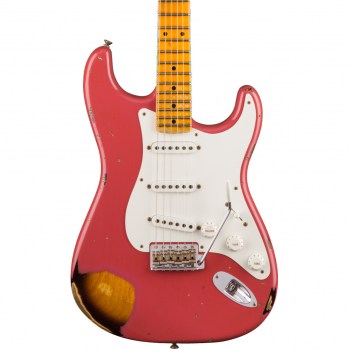 Fender Custom Shop 1955 Stratocaster Heavy Relic, Aged Coral Pink over Chocolate 2-Color Sunburst купить