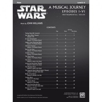 Alfred Music Star Wars 1-6 - Flute Instrumental Solos, Book/CD купить