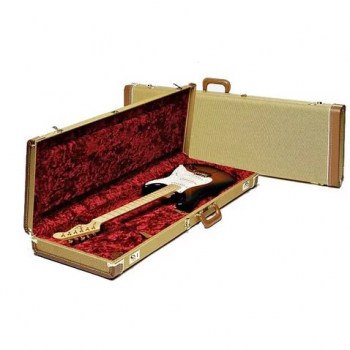 Fender G&G Deluxe Precision Bass Hardshell Case, Tweed with Red Poodle Plush Interior купить