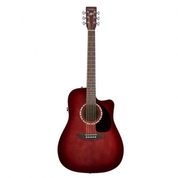 Art Lutherie Dreadnought Trans Red Spruce CW QUANTUM EQ solid Spruce Top купить