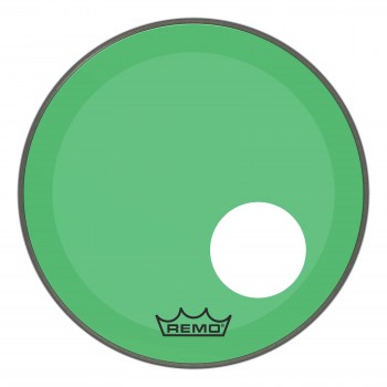 Remo P3-1318-ct-gnoh Powerstroke® P3 Colortone™ Green Bass Drumhead, 18`, 5` Offset Hole купить