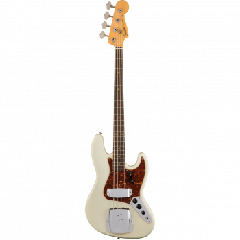 Fender Custom Shop 1962 Journeyman Relic Jazz Bass, Rosewood Fingerboard, Aged Olympic White купить