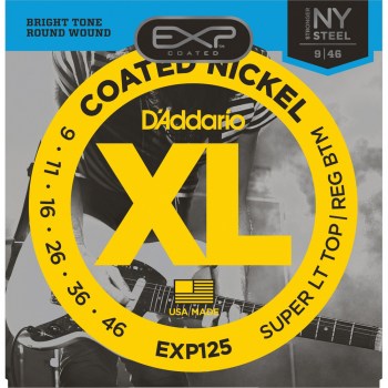 D`Addario EXP125 COATED NICKEL WOUND Super LIGHT TOP/REGULAR BOTTOM 9-46 купить