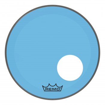 Remo P3-1318-ct-buoh Powerstroke® P3 Colortone™ Blue Bass Drumhead, 18`, 5` Offset Hole купить