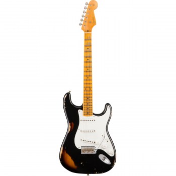 Fender Custom Shop 1955 Stratocaster Heavy Relic, Aged Black over 2-Color Sunburst купить