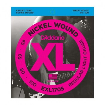 D'Addario Bass Strings XL Nickel 45-100 45-65-80-100, EXL170S купить