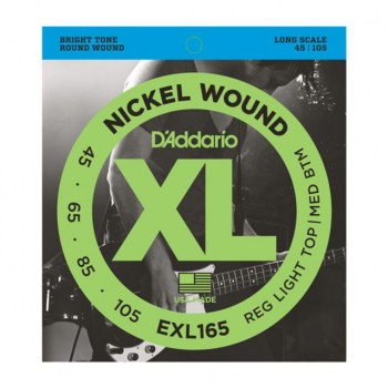 D'Addario Bass Strings  XL Nickel 45-105 45-65-85-105, EXL165 купить