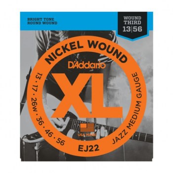 D'Addario E-Guitar Strings 13-56 EJ22 Nickel Wound купить