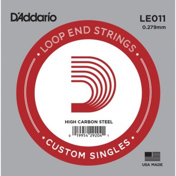 D'Addario Single String LE011 Loop End Plain Steel купить