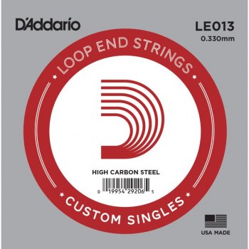 D'Addario Single String LE013 Loop End Plain Steel купить