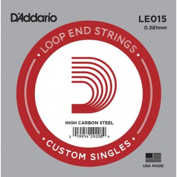 D'Addario Single String LE015 Loop End Plain Steel купить