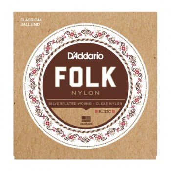 D'Addario EJ32C Folk Nylon Strings Ball End купить