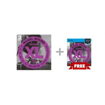 D'Addario EXL120-4PBT 09-42 3x EXL120 1x EXL120BT free купить