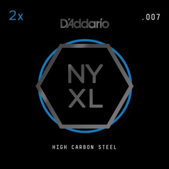 D'Addario NYPL007 Plain Single String 2-Pack - High Carbon Steel купить