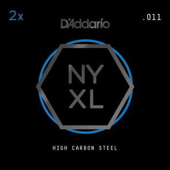 D'Addario NYPL011 Plain Single String 2-Pack - High Carbon Steel купить