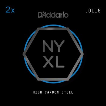 D'Addario NYPL0115 Plain Single String 2-Pack - High Carbon Steel купить