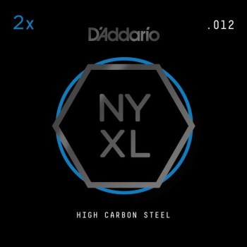 D'Addario NYPL012 Plain Single String 2-Pack - High Carbon Steel купить