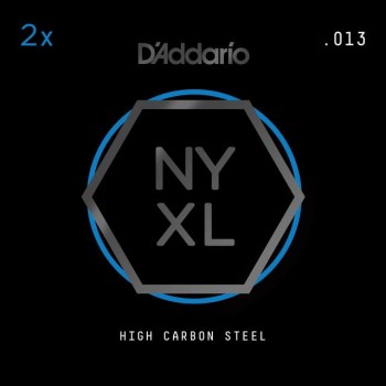 D'Addario NYPL013 Plain Single String 2-Pack - High Carbon Steel купить