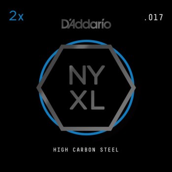 D'Addario NYPL017 Plain Single String 2-Pack - High Carbon Steel купить