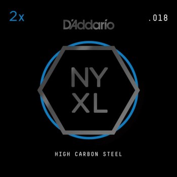 D'Addario NYPL018 Plain Single String 2-Pack - High Carbon Steel купить