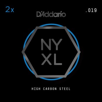 D'Addario NYPL019 Plain Single String 2-Pack - High Carbon Steel купить