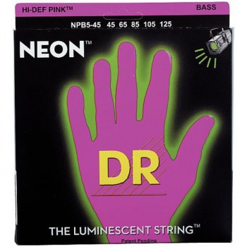 DR 5 Bass Strings 45-125 Hi-Def Neon Pink Neon NPB5-45 купить