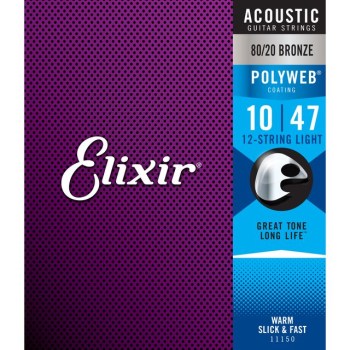 Elixir 11150 Polyweb Acoustic 12-String 10-47 купить